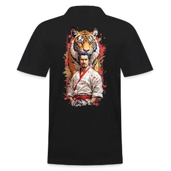 Tigre Martial Artiste Rétro Arts Martiaux Style d’Art - Polo Homme - noir - Dos - Kai (181cm)