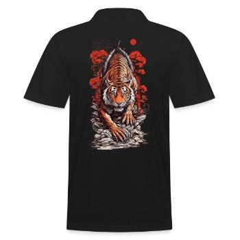 Tatouage de tigre asiatique Japon Wildcat Art - Polo Homme - noir - Dos - Kai (181cm)