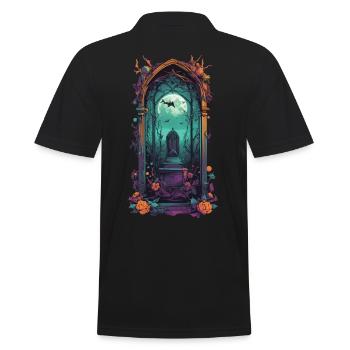 Cimetière gothique Vintage Pastel Goth Design - Polo Homme - noir - Dos - Kai (181cm)