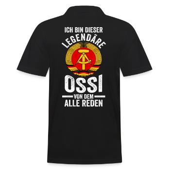 Ostdeutschland Ossi Deutschland DDR - Männer Poloshirt - Schwarz - Hinten - Kai (181cm)