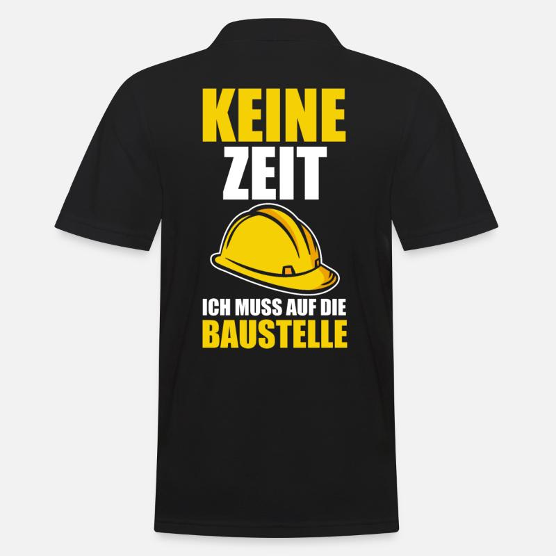 Baustelle Bauherr - Männer Poloshirt - Schwarz