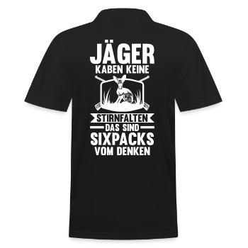 Hasenjäger Hasenjagd Kaninchenjagd Jäger - Männer Poloshirt - Schwarz - Hinten - Kai (181cm)
