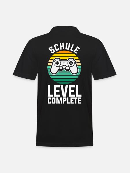 Level Completed School Leaving Certificate - Men's Polo Shirt - black