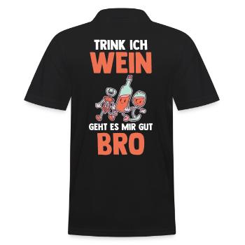 Amateurs de vin Fête Vin - Polo Homme - noir - Dos - Kai (181cm)