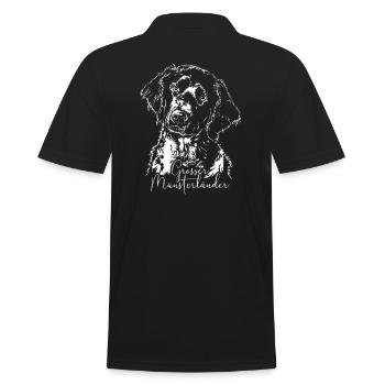 GROSSER MÜNSTERLÄNDER Wilsigns Jagdhund Jagdhunde - Männer Poloshirt - Schwarz - Hinten - Kai (181cm)