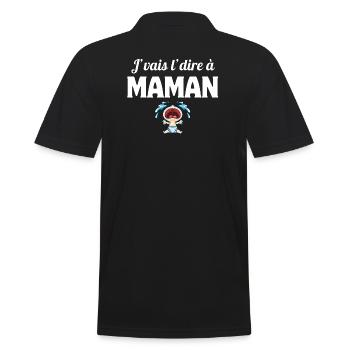 J'vais l'dire à maman, enfant, mère - Polo Homme - noir - Dos - Kai (181cm)