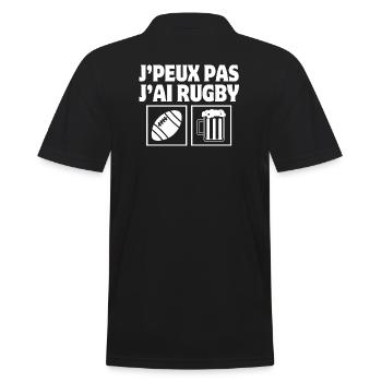 rugby, fan de rugby, rugby humour, rugby sport - Polo Homme - noir - Dos - Kai (181cm)