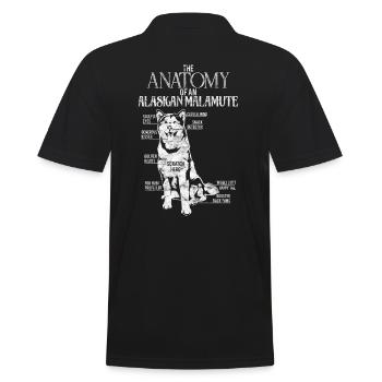 Funny Alaskan Malamute Anatomy Dog-Lover - Men's Polo Shirt - black - Back - Kai (181cm)