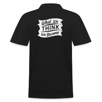 what we think we become - Men's Polo Shirt - black - Back - Kai (181cm)