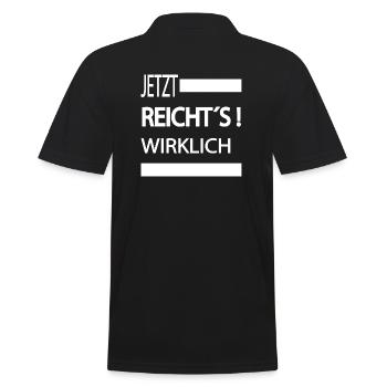 Sprüche Statement mit Spruch Mir reichts wirklich - Männer Poloshirt - Schwarz - Hinten - Kai (181cm)