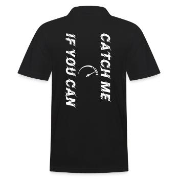 Attrapez-moi si vous pouvez compteur de vitesse blanc personnalisable - Polo Homme - noir - Dos - Kai (181cm)