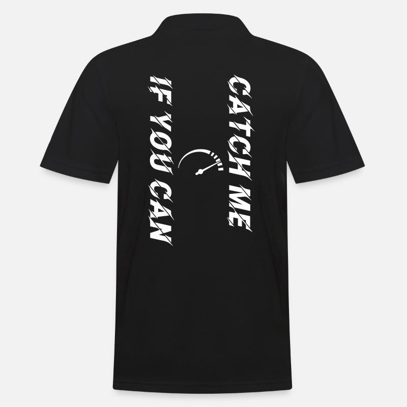Catch Me If You Can Speedometer white customizable - Men's Polo Shirt - black