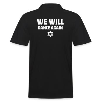 Israel, wir werden wieder tanzen - Männer Poloshirt - Schwarz - Hinten - Kai (181cm)