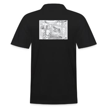 Croquis de cuisine et une journée tout à fait normale - Polo Homme - noir - Dos - Kai (181cm)
