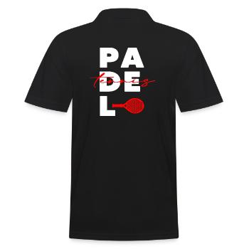 PADELTENNIS Padel Padel player Padel tennis sport - Men's Polo Shirt - black - Back - Kai (181cm)