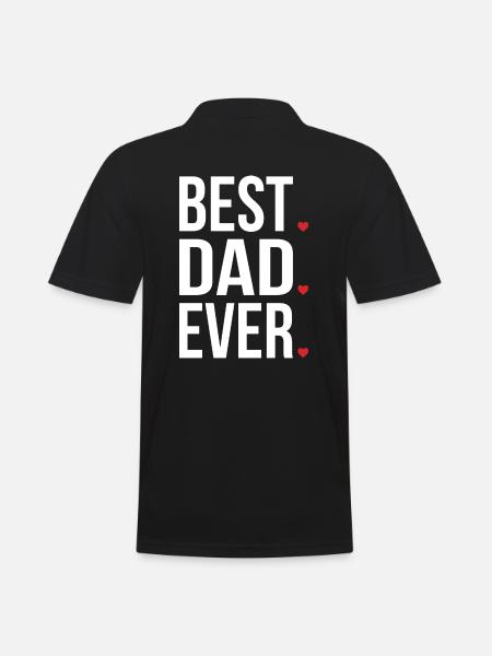 Best Dad Ever Love Fathers day - fathers day - Men's Polo Shirt - black