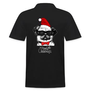 Joyeux Noël, fête de Noël. - Polo Homme - noir - Dos - Kai (181cm)