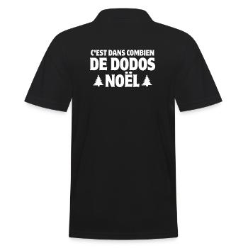 Weihnachten, Weihnachtsfeiern, Frohe Feiertage, Weihnachtsmann - Männer Poloshirt - Schwarz - Hinten - Kai (181cm)