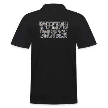 Autocollant de t-shirt de croisière du week-end pour les fans de tuning - Polo Homme - noir - Dos - Kai (181cm)