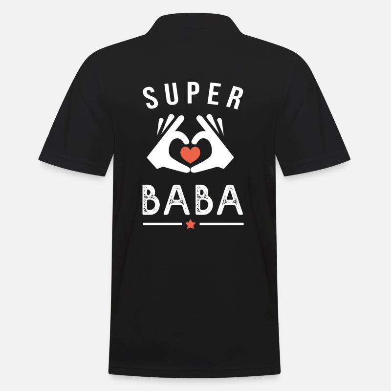 super baba gift baba - Men's Polo Shirt - black