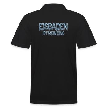 Ice bathing is my thing - Men's Polo Shirt - black - Back - Kai (181cm)