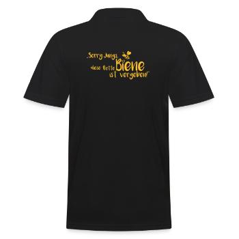 Junggesellenabschied flotte Biene - Männer Poloshirt - Schwarz - Hinten - Kai (181cm)