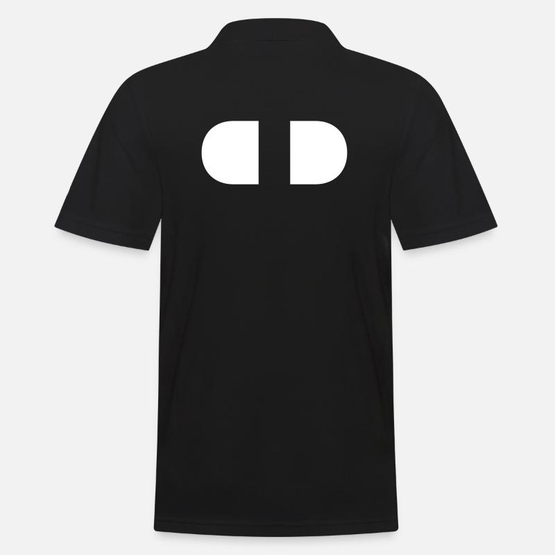controller-split-weiss - Männer Poloshirt - Schwarz