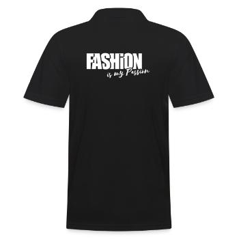 FASHION is my passion - Männer Poloshirt - Schwarz - Hinten - Kai (181cm)