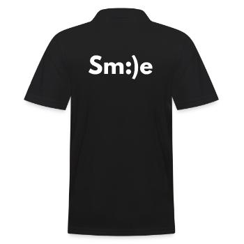 Smiling, smiling, smiling - Men's Polo Shirt - black - Back - Kai (181cm)