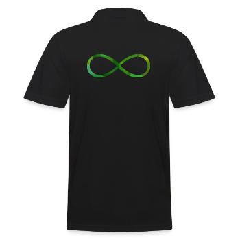 Unendlichkeitszeichen Symbol Zeichen unendlich - Männer Poloshirt - Schwarz - Hinten - Kai (181cm)
