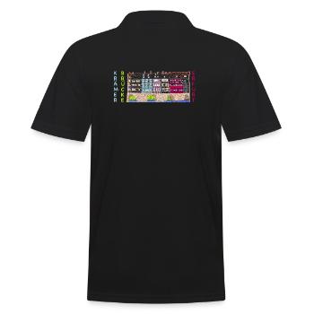 Erfurt, Krämerbrücke, Wahrzeichen Deutschland - Männer Poloshirt - Schwarz - Hinten - Kai (181cm)