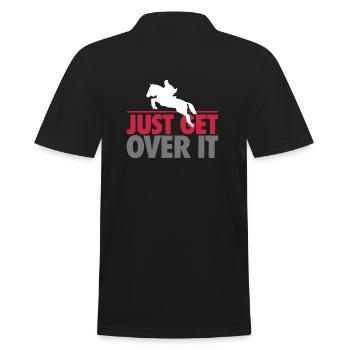 Just get Over it Show Jumping Horse Riding - Men's Polo Shirt - black - Back - Kai (181cm)