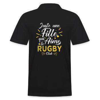 une fille aime le rugby sport Rugby - Polo Homme - noir - Dos - Kai (181cm)