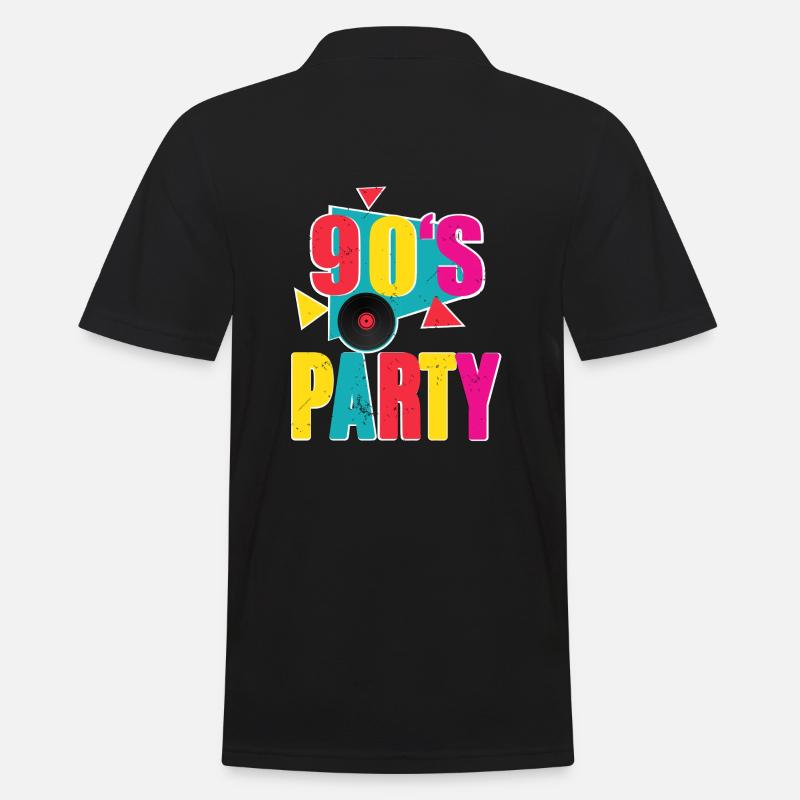 90s Party - Männer Poloshirt - Schwarz