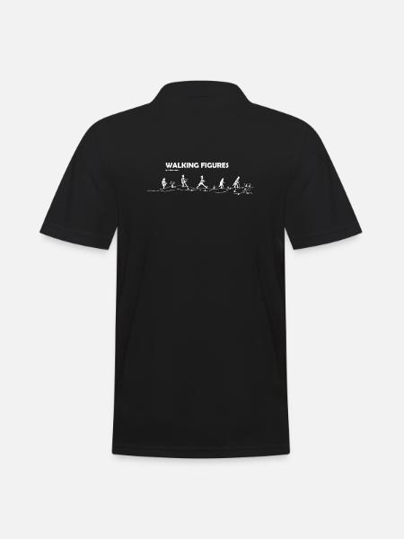 Figures de marche blanc - Polo Homme - noir