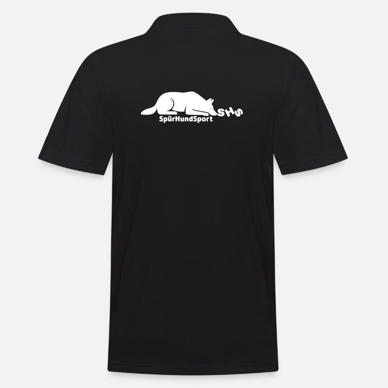 SHS Logo weiss - Männer Poloshirt - Schwarz