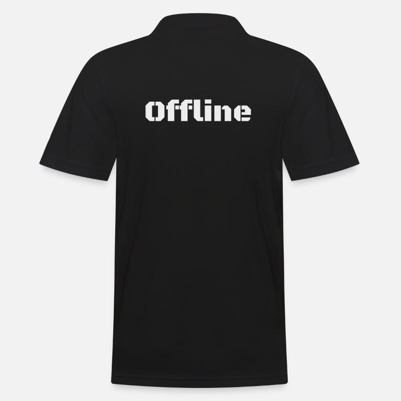 Offline - Männer Poloshirt - Schwarz