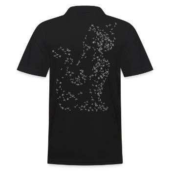 Pissenlit chat blanc - Polo Homme - noir - Dos - Kai (181cm)
