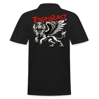 Der majestätische Allmächtige Greif "TonzoBeast" T-Shirt - Männer Poloshirt - Schwarz - Hinten - Kai (181cm)