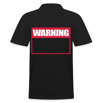Warning Sign Warning Sign Warning - Men's Polo Shirt - black - Back - Kai (181cm)