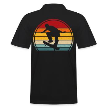 Skater skateboard skater - Männer Poloshirt - Schwarz - Hinten - Kai (181cm)