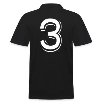 3 ans numéro maillot 3 T-shirt 3 - Polo Homme - noir - Dos - Kai (181cm)