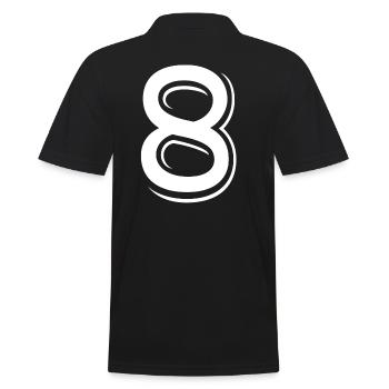 8 years number jersey 8 T-shirt 8 - Men's Polo Shirt - black - Back - Kai (181cm)