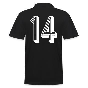 14 Jahre Nummer Trikot 14 T-shirt 14 - Männer Poloshirt - Schwarz - Hinten - Kai (181cm)