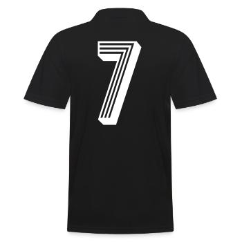 7 ans numéro maillot 7 t-shirt 7 - Polo Homme - noir - Dos - Kai (181cm)