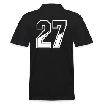 27 ans maillot numéro 27 T-shirt numéro 27 - Polo Homme - noir - Dos - Kai (181cm)