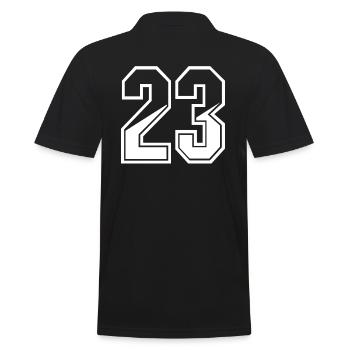 23 years jersey number 23 T-shirt number 23 - Men's Polo Shirt - black - Back - Kai (181cm)