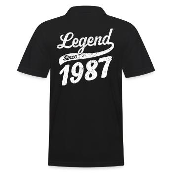 Légende depuis 1987 millésime 1987 - Polo Homme - noir - Dos - Kai (181cm)