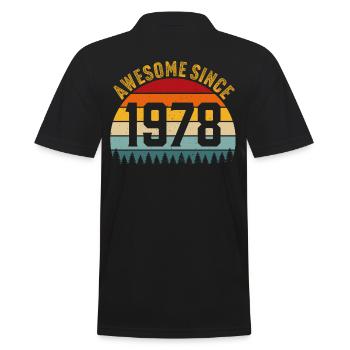 Génial depuis 1978 t-shirt rétro 1978 - Polo Homme - noir - Dos - Kai (181cm)
