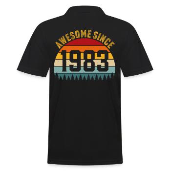 Génial depuis 1983 t-shirt rétro 1983 - Polo Homme - noir - Dos - Kai (181cm)